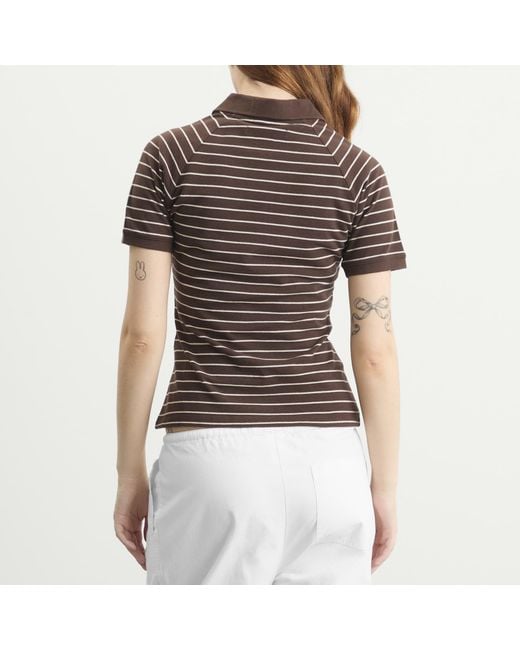 Samsøe & Samsøe Brown Samia Short Sleeve Polo Top