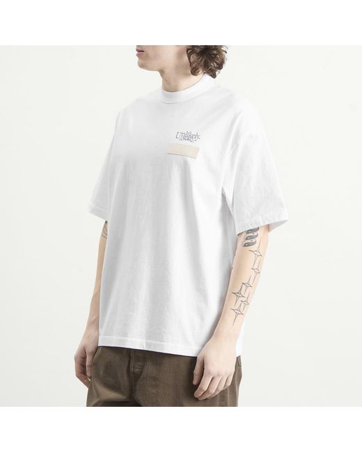 Unlikely Dry Goods White Team T-Shirt for men