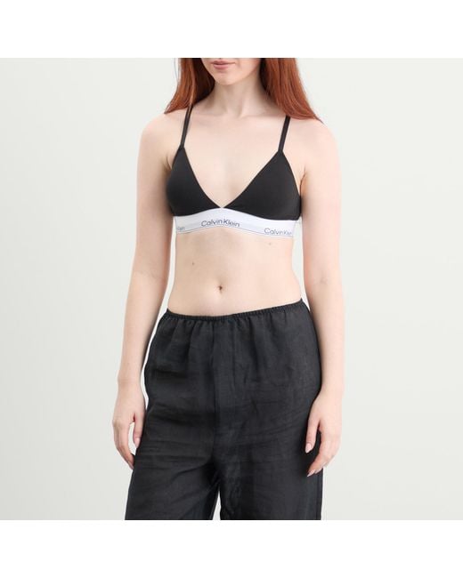 Calvin Klein Black Icon Lightly Lined Triangle Bra