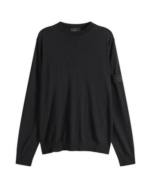 Stone Island Black Ghost Light Pure Wool Jumper for men