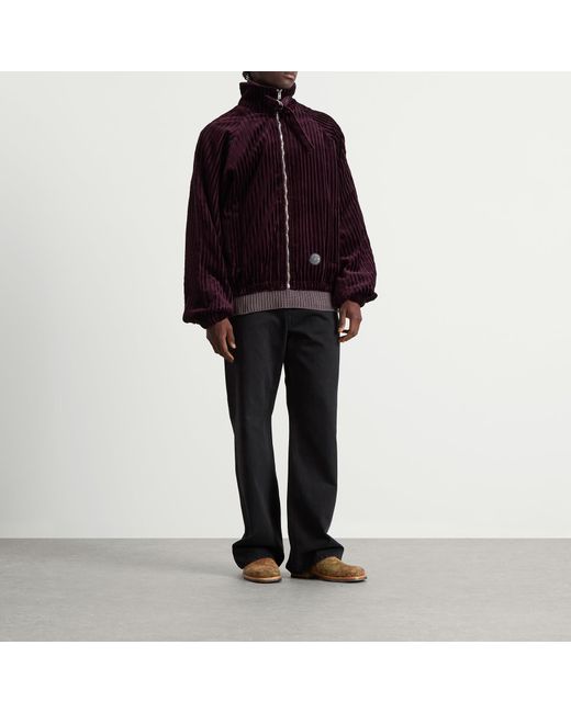 Acne Purple Otrake Jumbo Cord Bomber Jacket for men