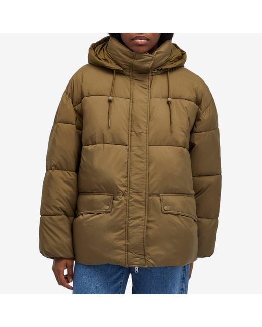 Closed Green Cropped Puffer Jacket