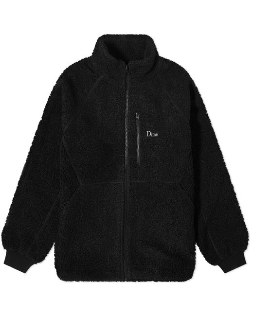 Dime Black Polar Fleece Sherpa Jacket for men