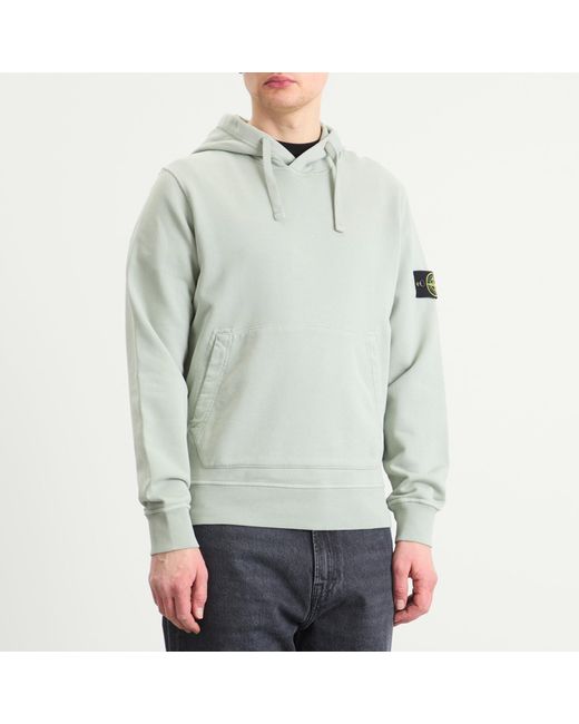 Stone Island Gray Garment Dyed Hoodie for men