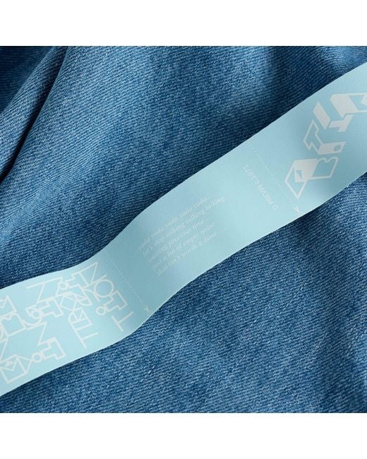 EBIT Blue Denim Pant With Octagon Patch