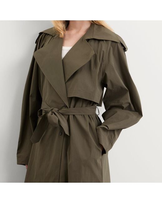 St. Agni Green Relaxed Trench Coat