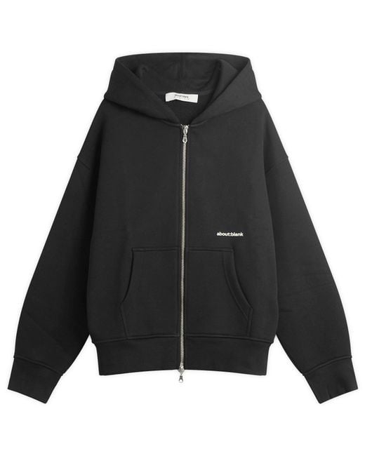 About Blank Black Box Logo Zip Hoodie for men