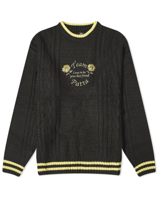 PATTA Black Loves You Cable Knit for men