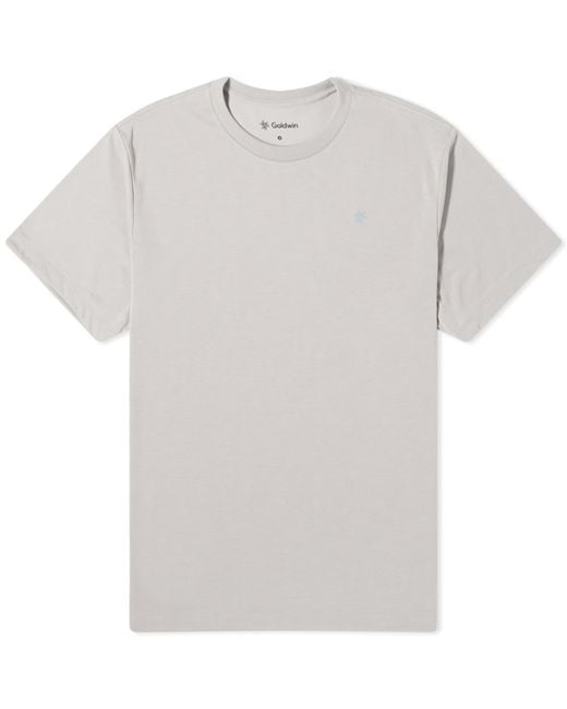 Goldwin Gray Gw Lettered Print T-Shirt for men