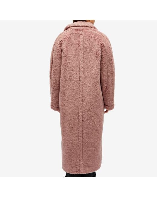Max Mara Pink Maxi Teddy Coat