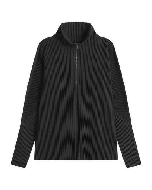 Homme Plissé Issey Miyake Black Quarter Zip for men