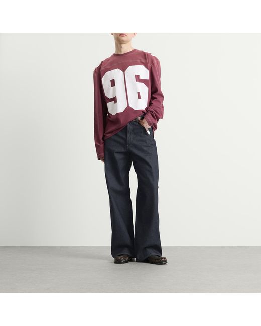 Acne Blue 1981 Raw Denim Wide Leg Jeans for men