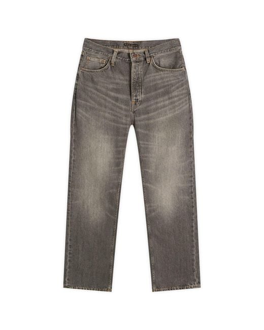 Nudie Jeans Gray Rad Rufus Straight Leg Jeans for men