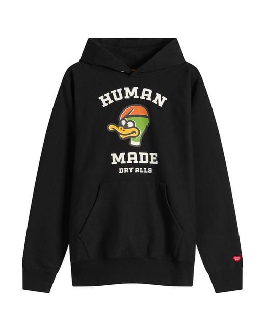 Human Made Black Duck Head Heavyweight Hoodie for men