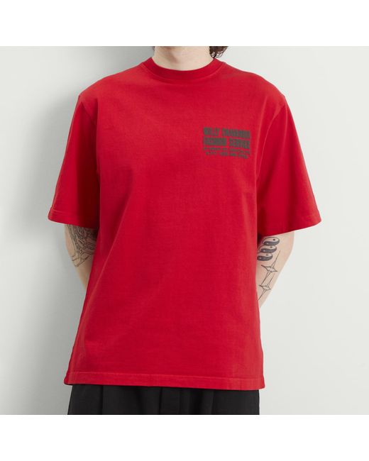 Willy Chavarria Red Fashion Services Standard T-Shirt for men