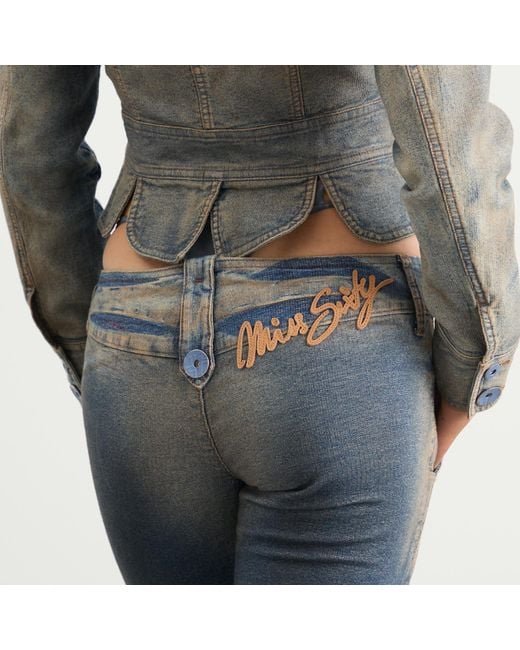 Miss Sixty Blue Knwls X Low Waisted Jeans