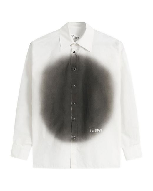 Maison Margiela Gray Mm6 Sprat Print Shirt for men