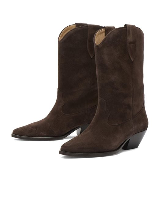 Isabel Marant Brown Duerto Suede Cowboy Boot