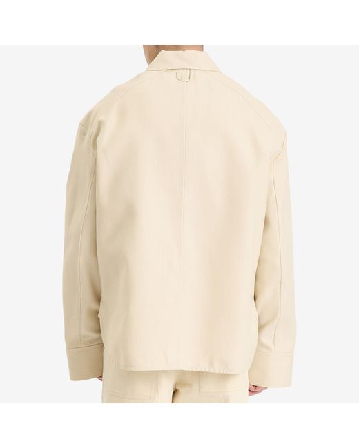 Jacquemus Natural Boxy Long Sleeve Shirt for men