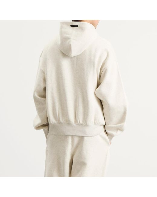 Fear Of God White Signature Classic Zip Hoodie for men