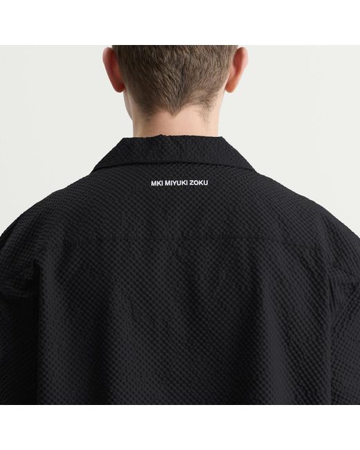 MKI Miyuki-Zoku Black Presented By End. Seersucker Vacation Shirt for men