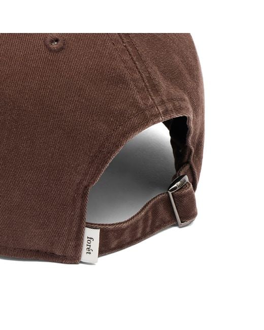 Forét Brown Hawk Washed Cap for men