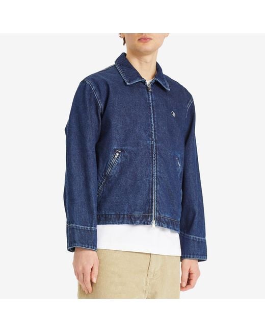 POLAR SKATE Blue Cliff Denim Jacket for men