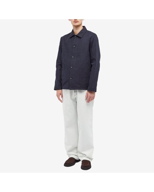 A.P.C. Blue Kerlouan Twill Chore Jacket for men