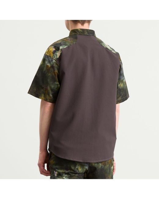 And Wander Green X Roa Printed Breathable Shirt for men