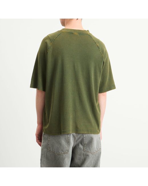 Umbro Green Washed High Neck Boxy T-Shirt for men