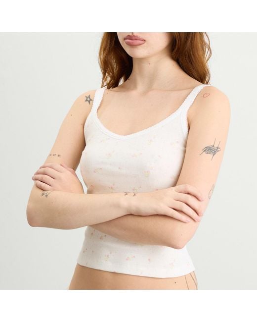 Fruity Booty White Ditsy Floral Vest