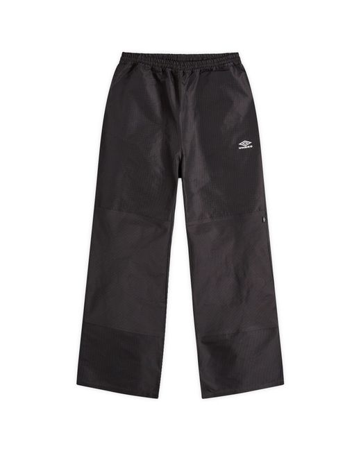 Umbro by Slam Jam Black Micro Check Track Pants for men
