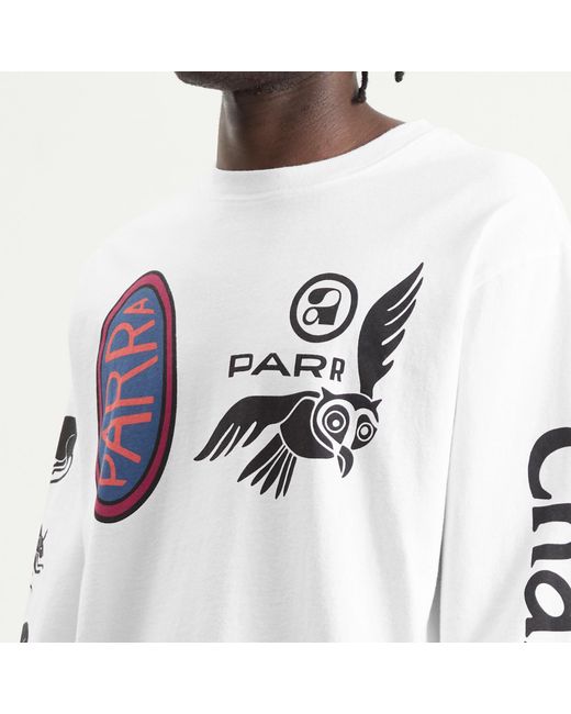 by Parra White Team Changes Long Sleeve T-Shirt for men