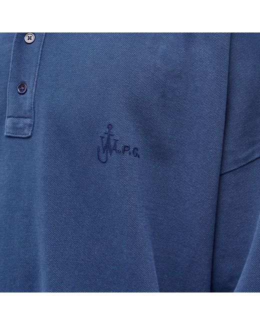 A.P.C. Blue X Jw Anderson Murray Oversized Pique Polo Shirt for men