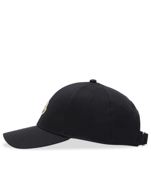 Moncler Black Baseball Cap for men