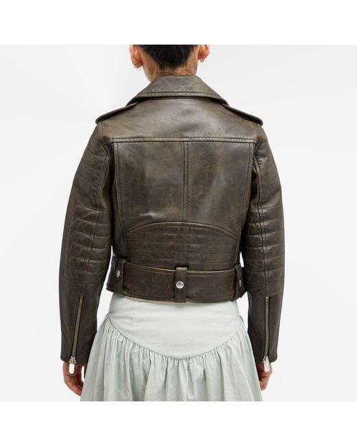 Stand Studio Green Icon Leather Jacket