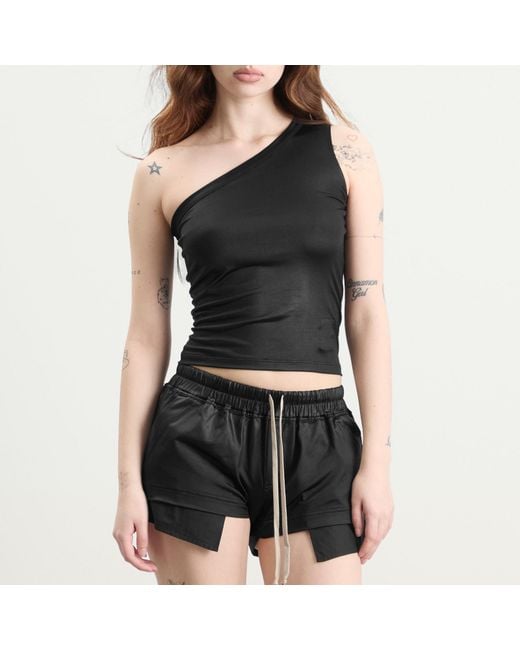 Rick Owens Black Sleeveless Coated Ziggy T-Shirt