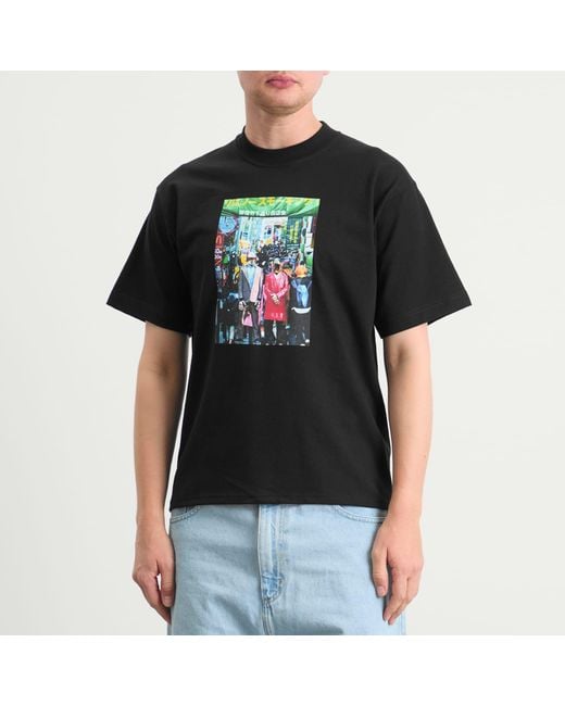Pleasures Black Harajuku T-Shirt for men