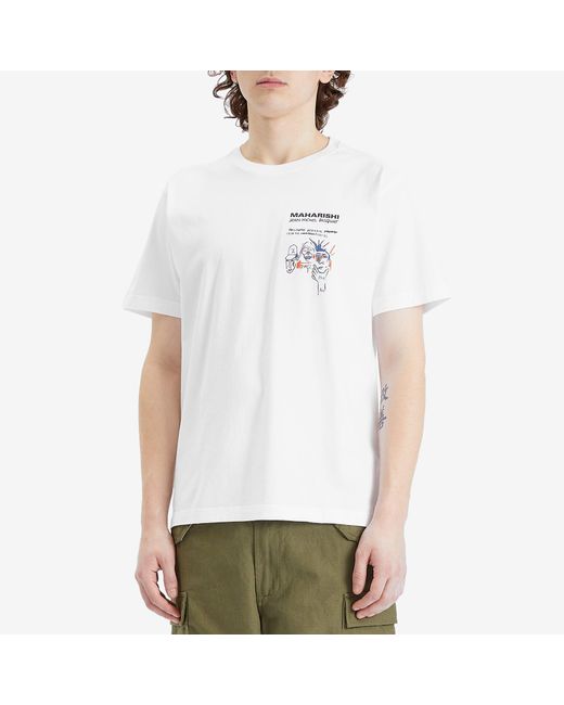 Maharishi White Basquait Year Of The Snake T-Shirt for men