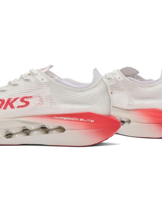 Brooks White Hyperion Elite 5 for men