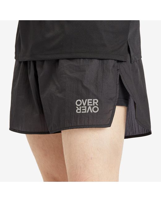OVER OVER Black Track Short for men