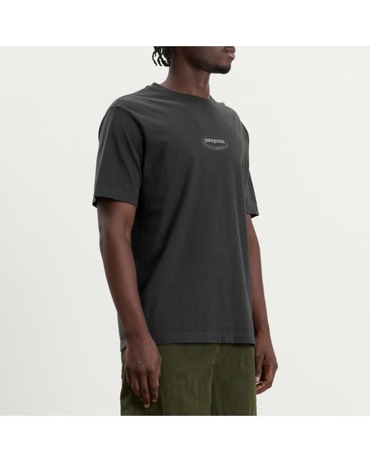Patagonia Black 95 Oval Logo T-Shirt for men