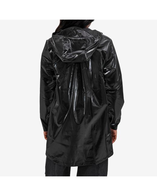 Rains Black A-Line Rain Coat