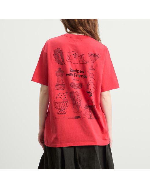 Damson Madder Red Presented By End. Recipe With Friends Graphic T-Shirt