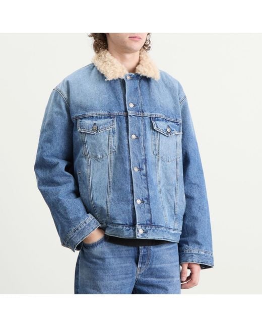 Acne Blue Vintage Padded Robert Denim Jacket for men