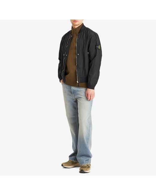 Stone Island Black Nylon Metal Watro-Tc Econyl Bomber Jacket for men