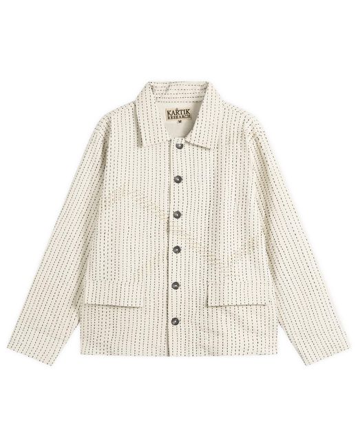Kartik Research Natural Hand Embroidered Kantha Jacket for men
