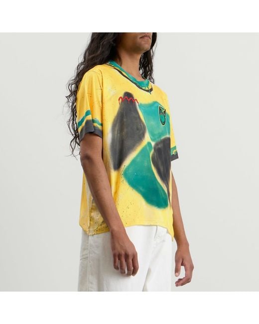 Navinder Nangla Yellow Jamaica Football Jersey for men