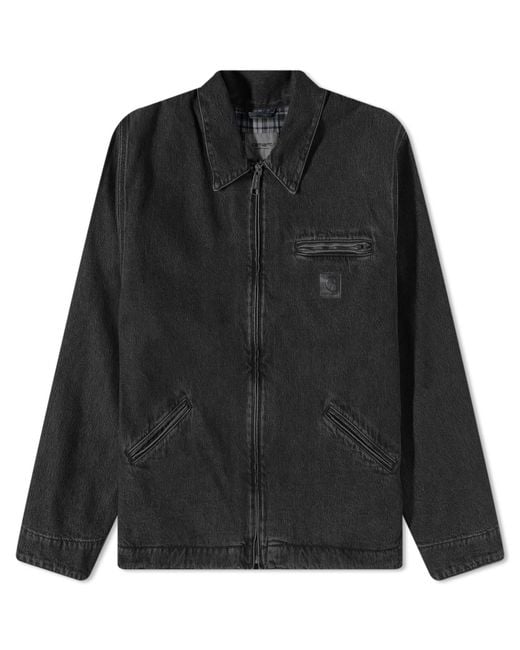 Carhartt RIDER JACKET BLACKSTONEデニムジャケット Carhartt WIP Mens Rider Jacket Black Stone Washed Smith Denim