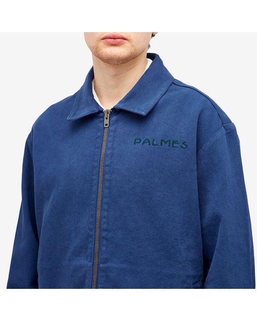 Palmes Blue Tower Zip Jacket for men